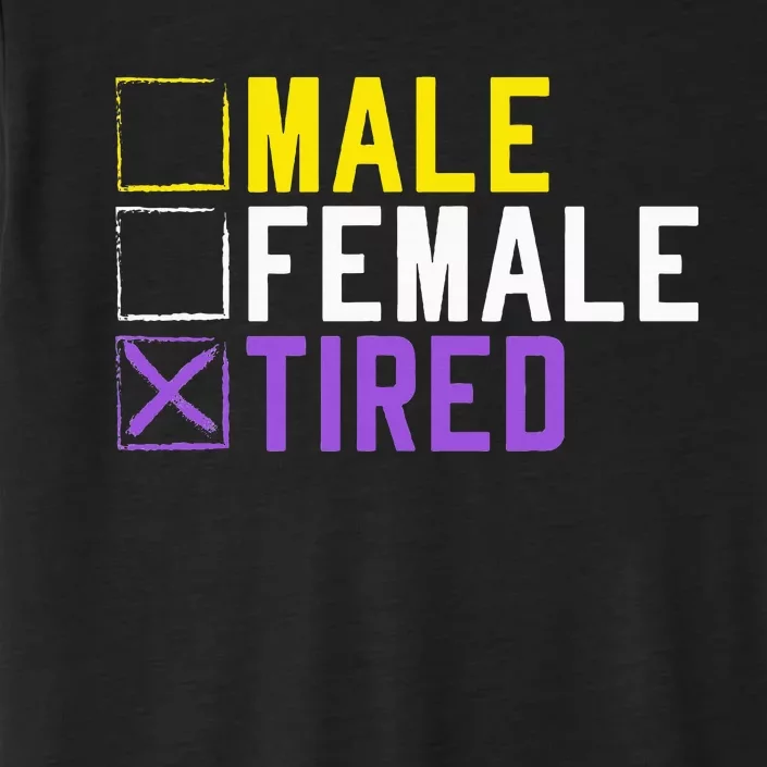 Asexual Transexual Lgbt Pride Gift Tired Non Binary ChromaSoft Performance T-Shirt