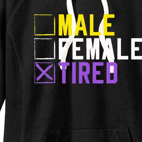 Asexual Transexual Lgbt Pride Gift Tired Non Binary Women's Fleece Hoodie