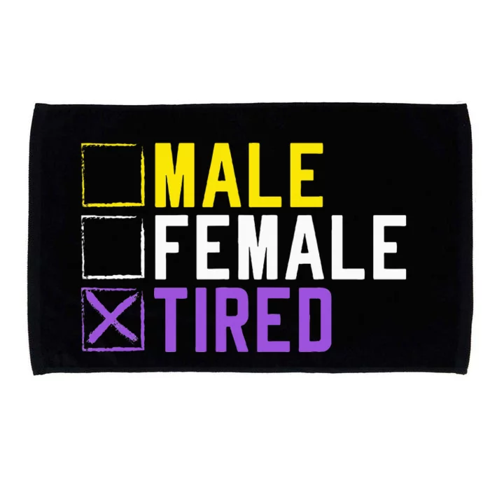 Asexual Transexual Lgbt Pride Gift Tired Non Binary Microfiber Hand Towel