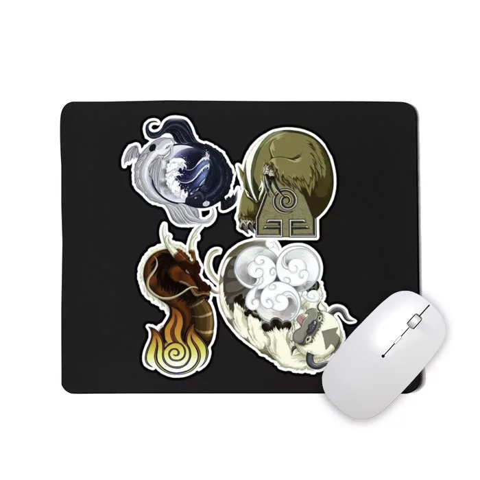 ATLA First Benders Nation Symbols Mousepad