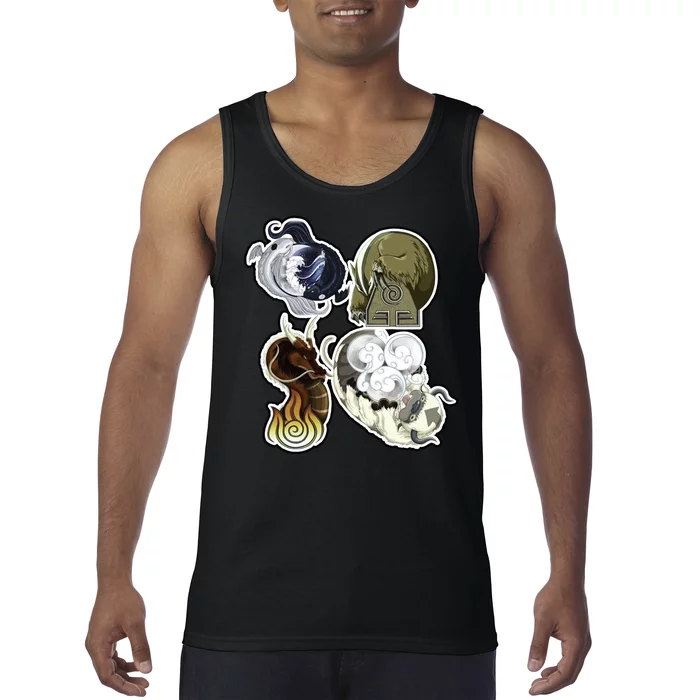 ATLA First Benders Nation Symbols Tank Top