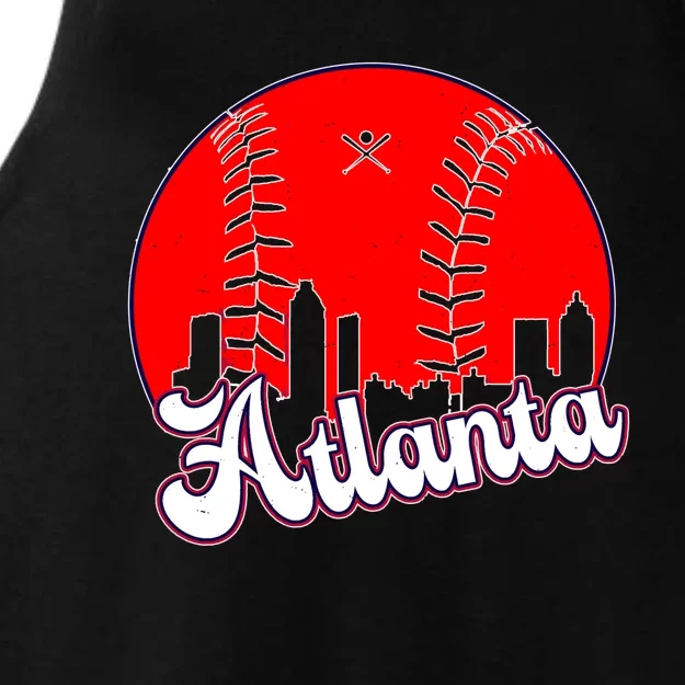 Atlanta Baseball ATL Skyline Ladies Tri-Blend Wicking Tank