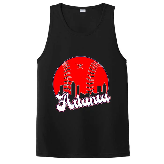 Atlanta Baseball ATL Skyline Performance Tank