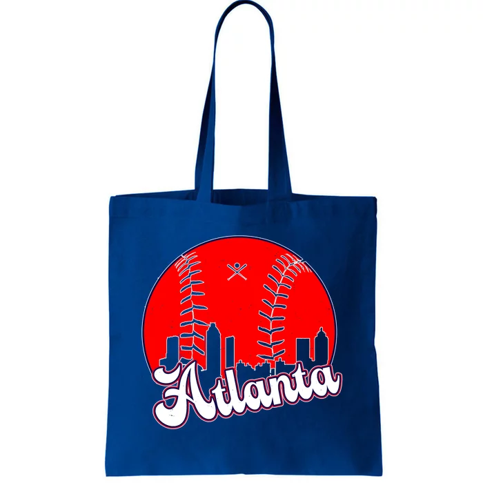 Atlanta Baseball ATL Skyline Tote Bag