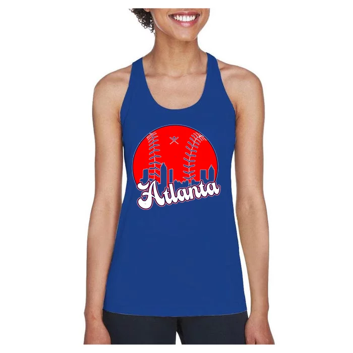 Atlanta Baseball ATL Skyline Women's Racerback Tank