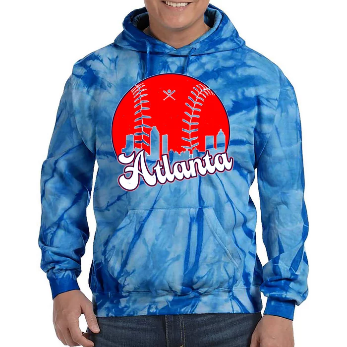 Atlanta Baseball ATL Skyline Tie Dye Hoodie