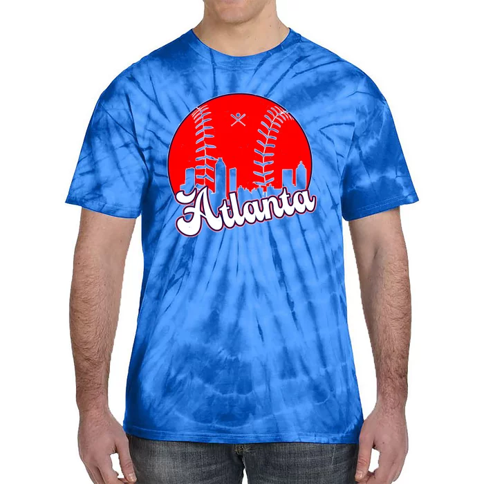 Atlanta Baseball ATL Skyline Tie-Dye T-Shirt