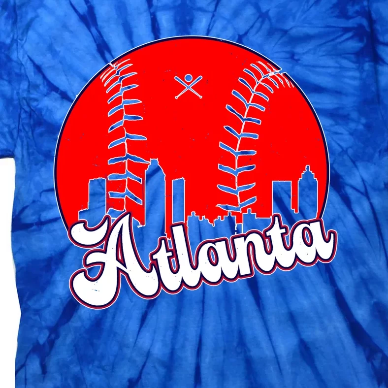 Atlanta Baseball ATL Skyline Tie-Dye T-Shirt