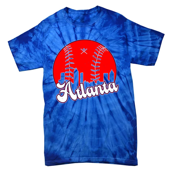 Atlanta Baseball ATL Skyline Tie-Dye T-Shirt