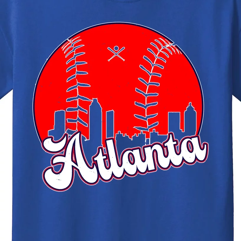 Atlanta Baseball ATL Skyline Kids T-Shirt