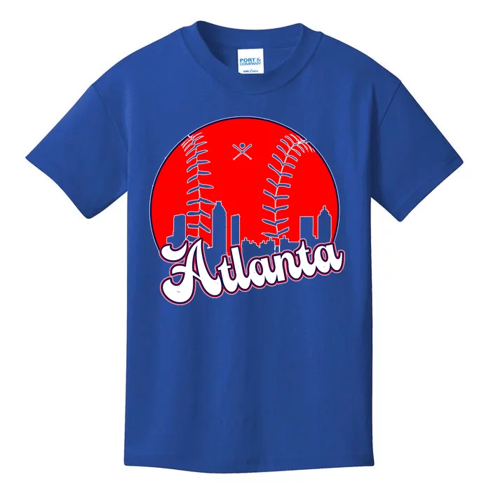 Atlanta Baseball ATL Skyline Kids T-Shirt