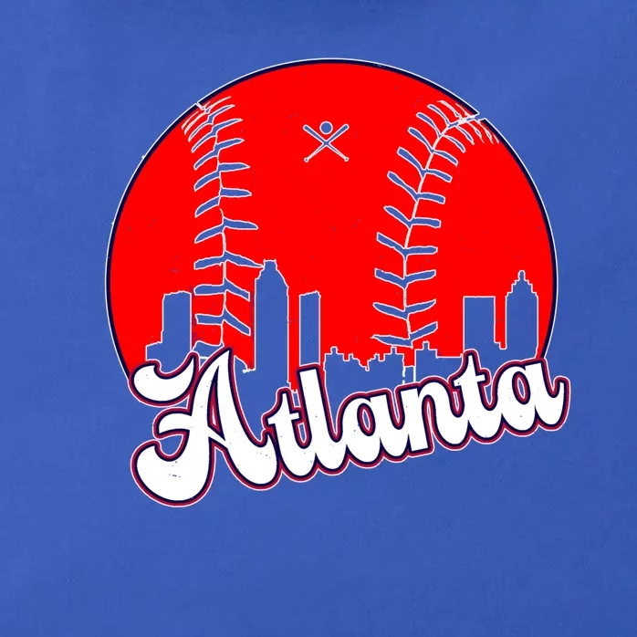 Atlanta Baseball ATL Skyline Zip Tote Bag