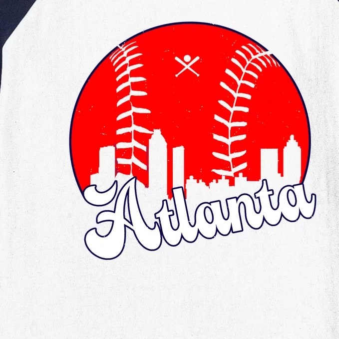 Atlanta Baseball ATL Skyline Baseball Sleeve Shirt