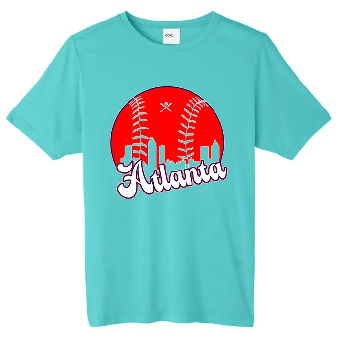 Atlanta Baseball ATL Skyline ChromaSoft Performance T-Shirt