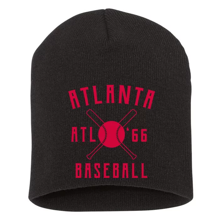 Atlanta Baseball Team Short Acrylic Beanie