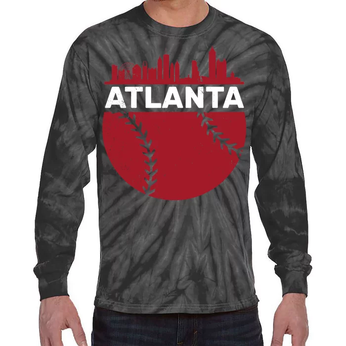 Atlanta Fan Baseball City Tie-Dye Long Sleeve Shirt