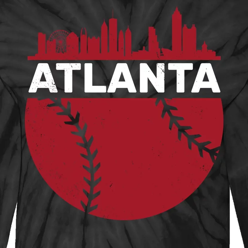 Atlanta Fan Baseball City Tie-Dye Long Sleeve Shirt