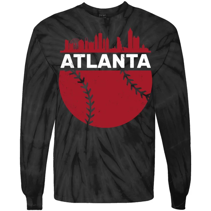 Atlanta Fan Baseball City Tie-Dye Long Sleeve Shirt