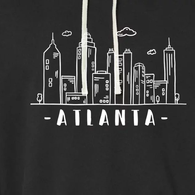 Atlanta Skyline Garment-Dyed Fleece Hoodie