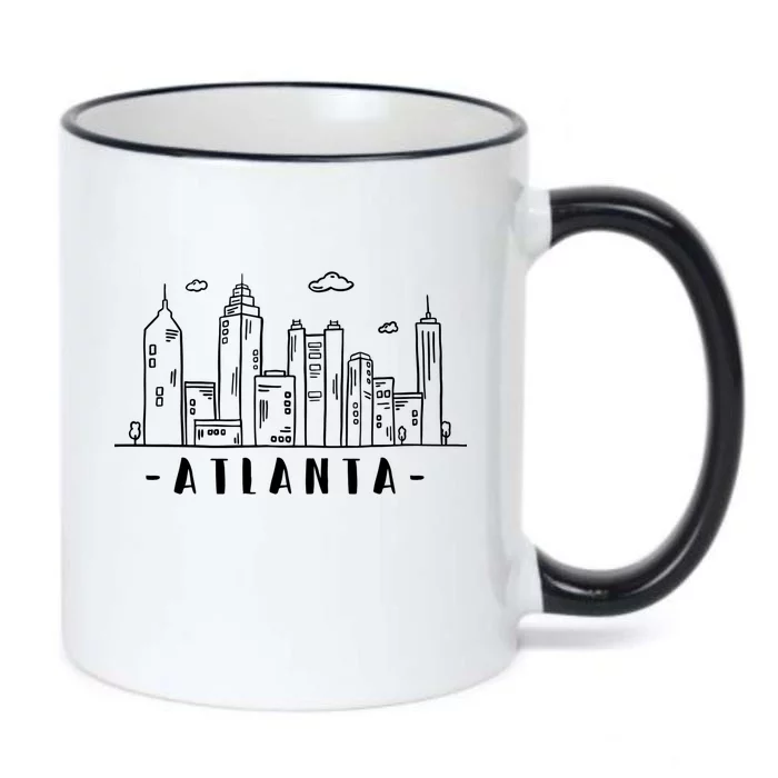 Atlanta Skyline Black Color Changing Mug