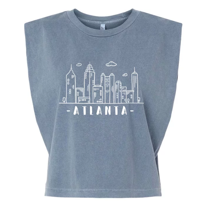 Atlanta Skyline Garment-Dyed Women's Muscle Tee