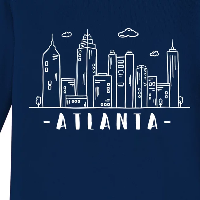 Atlanta Skyline Baby Long Sleeve Bodysuit