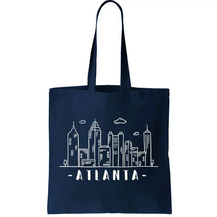 Atlanta Skyline Tote Bag