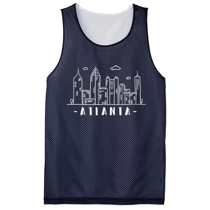 Atlanta Skyline Mesh Reversible Basketball Jersey Tank