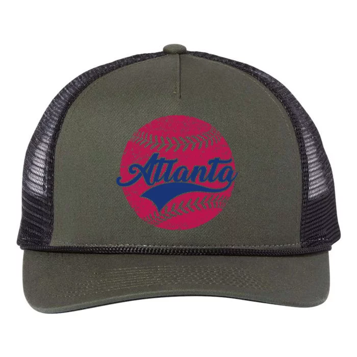 Atlanta Vintage Baseball Fan Retro Rope Trucker Hat Cap