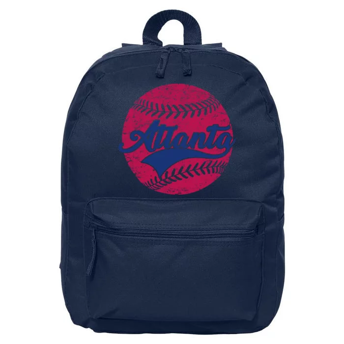 Atlanta Vintage Baseball Fan 16 in Basic Backpack