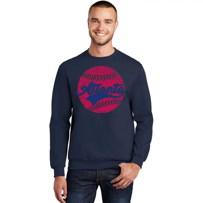 Atlanta Vintage Baseball Fan Tall Sweatshirt