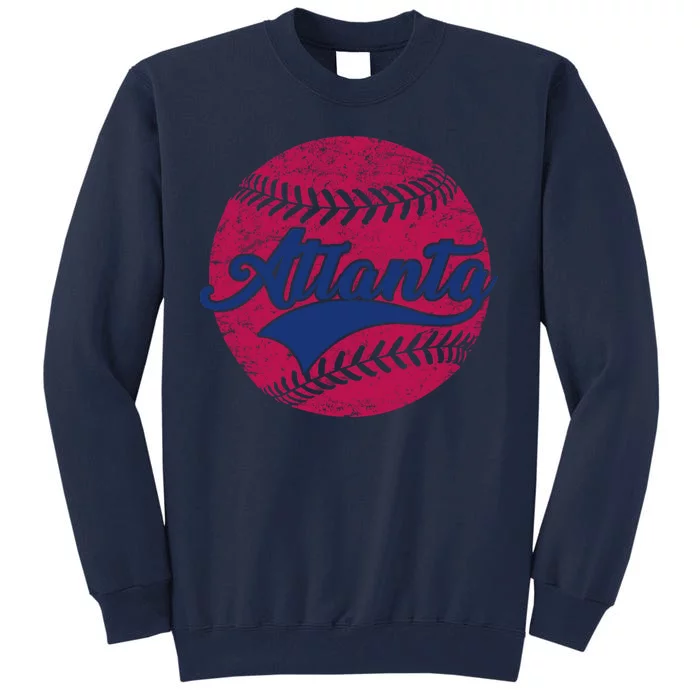 Atlanta Vintage Baseball Fan Tall Sweatshirt