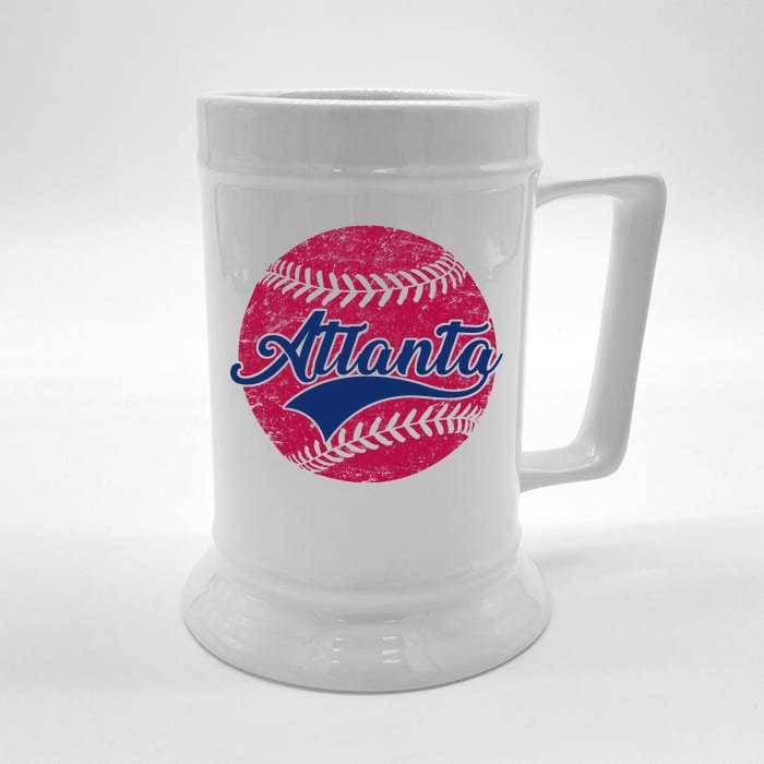 Atlanta Vintage Baseball Fan Front & Back Beer Stein