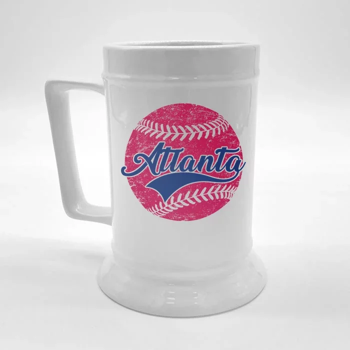 Atlanta Vintage Baseball Fan Front & Back Beer Stein