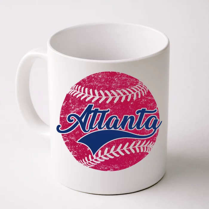 Atlanta Vintage Baseball Fan Front & Back Coffee Mug