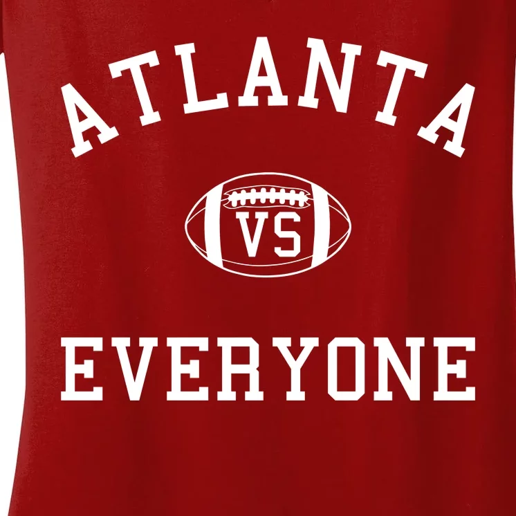 Atlanta Vs Everyone Football Sports Fans Women's V-Neck T-Shirt