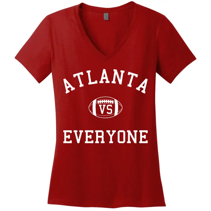 Atlanta Vs Everyone Football Sports Fans Women's V-Neck T-Shirt