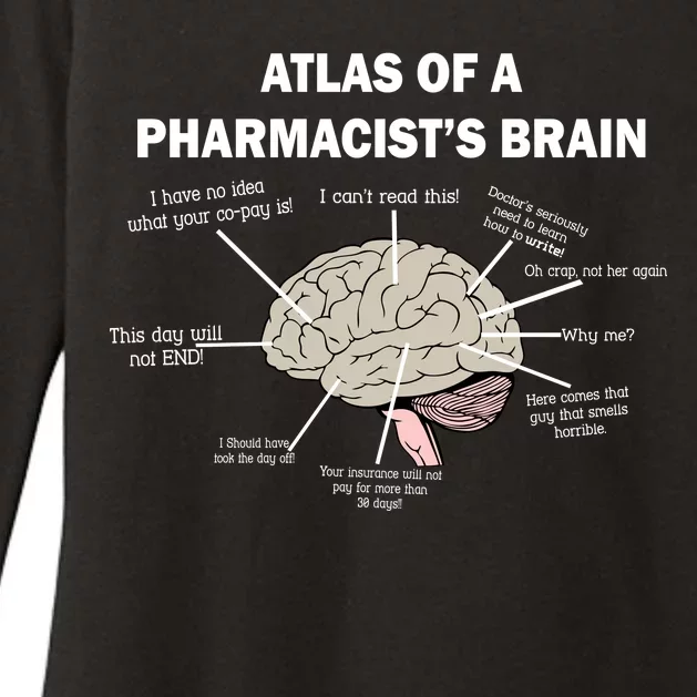 Atlas of A Pharmacist's Brain Womens CVC Long Sleeve Shirt