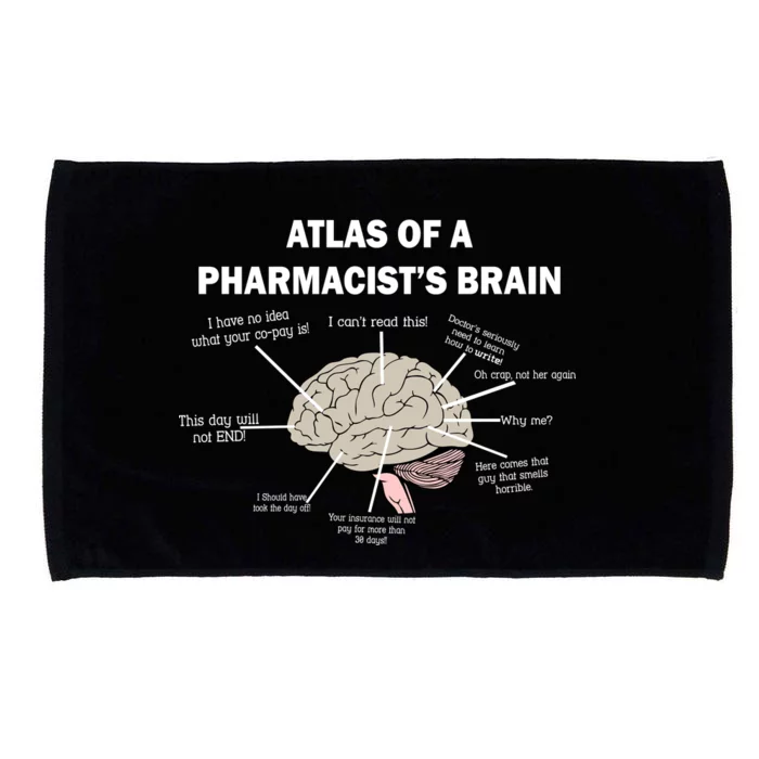 Atlas of A Pharmacist's Brain Microfiber Hand Towel