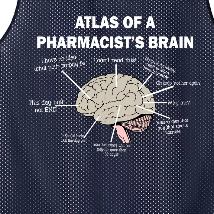 Atlas of A Pharmacist's Brain Mesh Reversible Basketball Jersey Tank