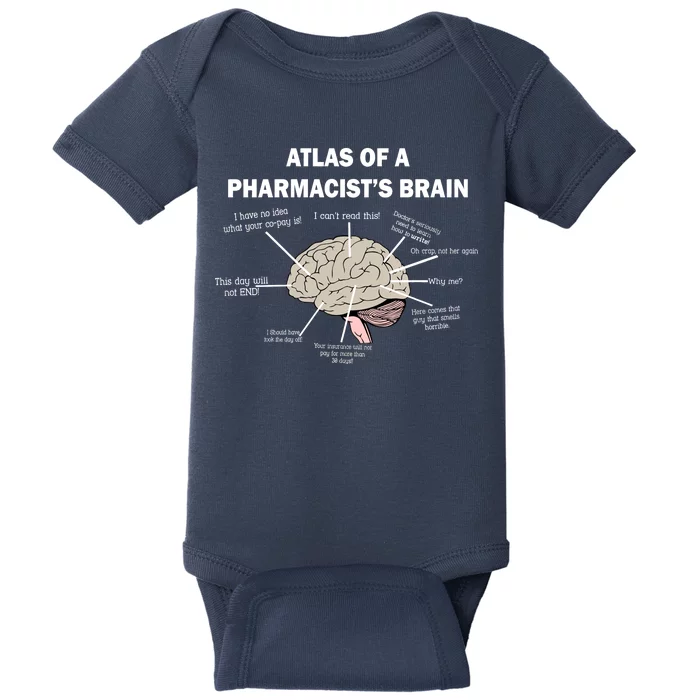 Atlas of A Pharmacist's Brain Baby Bodysuit