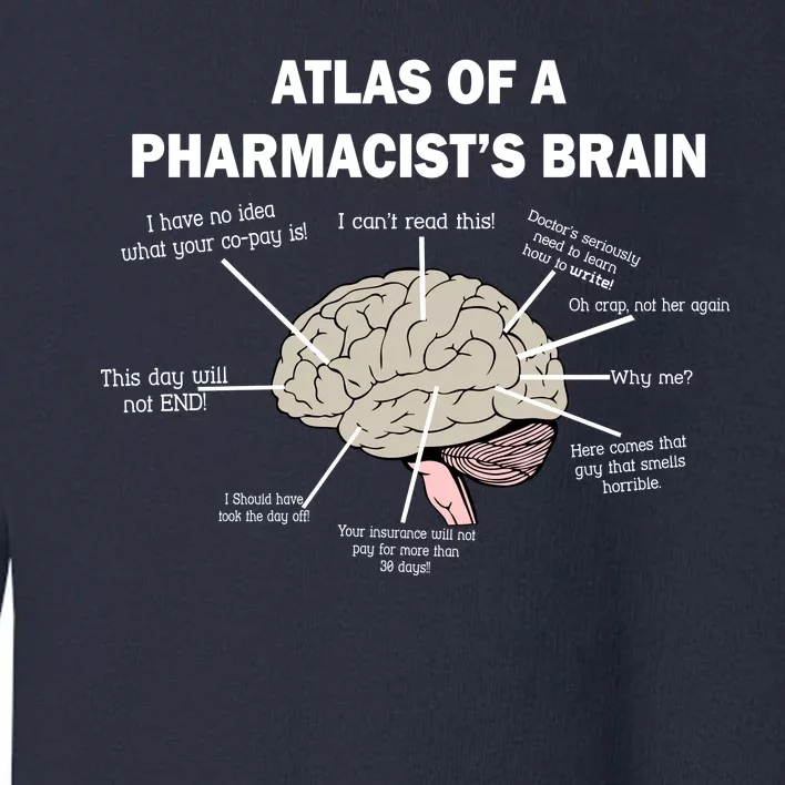 Atlas of A Pharmacist's Brain Toddler Sweatshirt