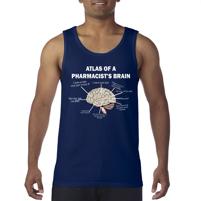 Atlas of A Pharmacist's Brain Tank Top