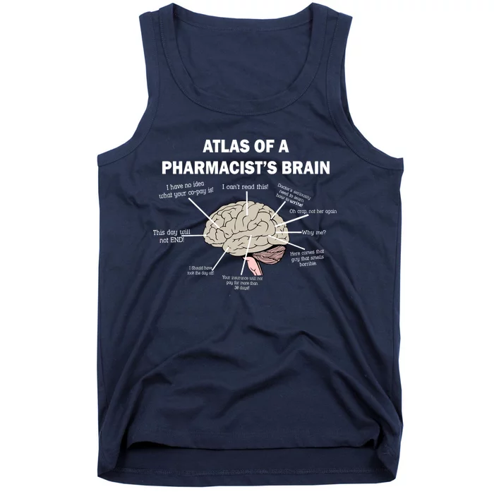 Atlas of A Pharmacist's Brain Tank Top