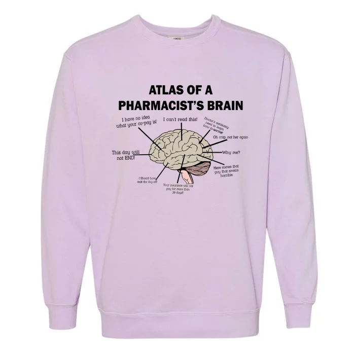 Atlas of A Pharmacist's Brain Garment-Dyed Sweatshirt