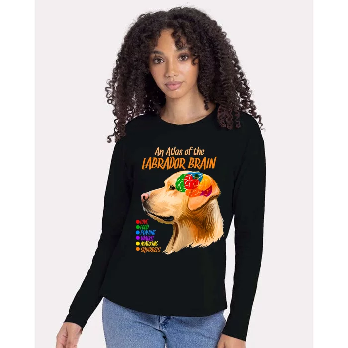 Atlas of The Labrador Retriever Brain Womens Cotton Relaxed Long Sleeve T-Shirt