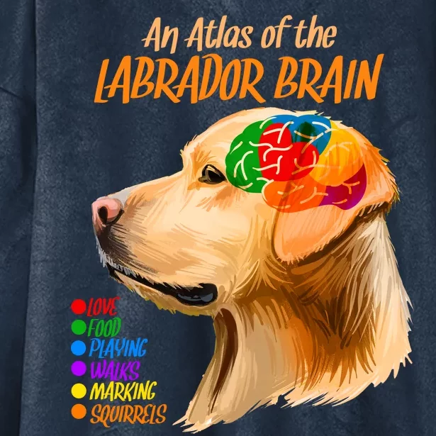 Atlas of The Labrador Retriever Brain Hooded Wearable Blanket