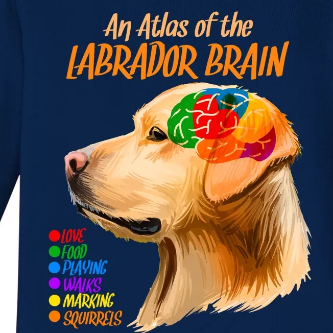 Atlas of The Labrador Retriever Brain Baby Long Sleeve Bodysuit