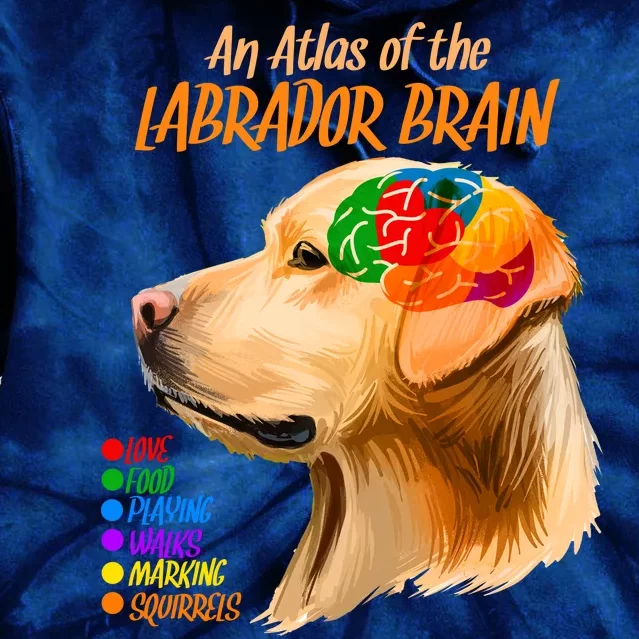 Atlas of The Labrador Retriever Brain Tie Dye Hoodie