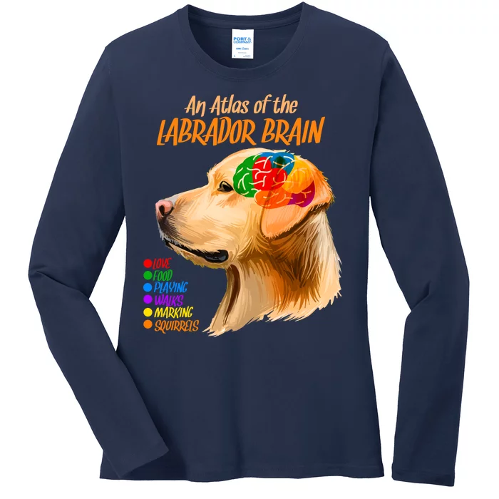 Atlas of The Labrador Retriever Brain Ladies Long Sleeve Shirt